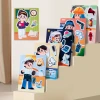 Wooden career cognition jigsaw puzzle, three-dimensional jigsaw puzzle, Montessori early education enlightenment and intelligence character matching building blocks, children's toys details Picture